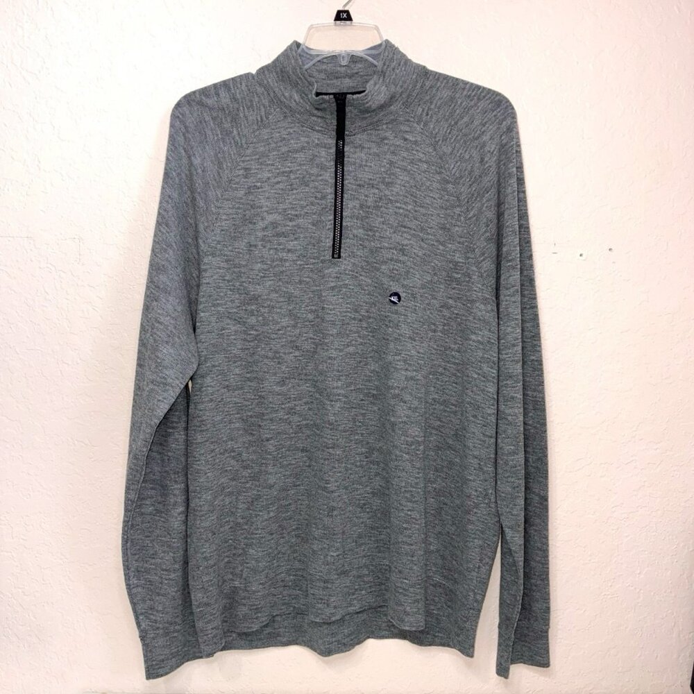 Abercrombie & Fitch 1/4 Zip Sweater NEW Mens XXL Gray Long Sleeve Soft Casual